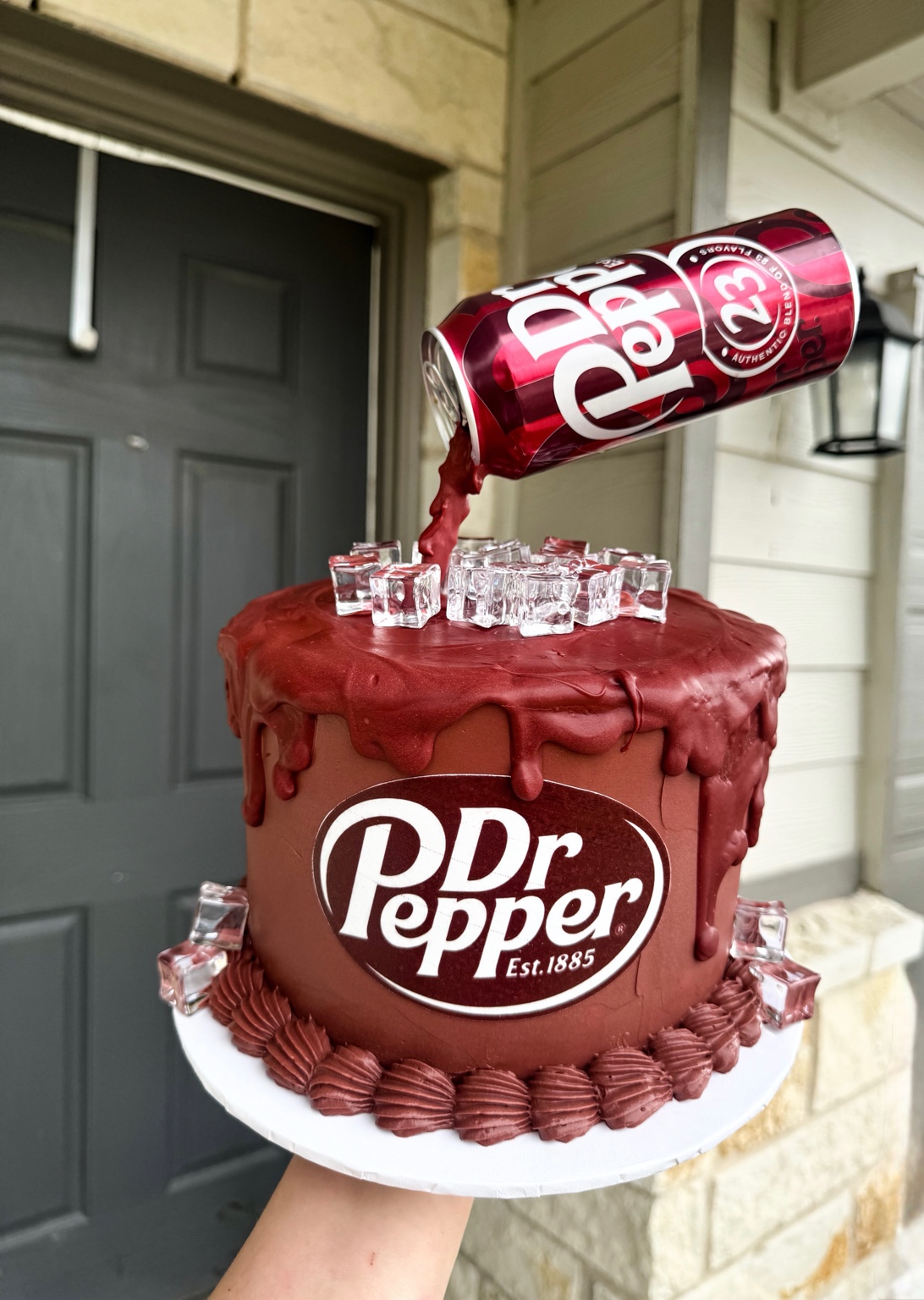 Dr Pepper themed cake