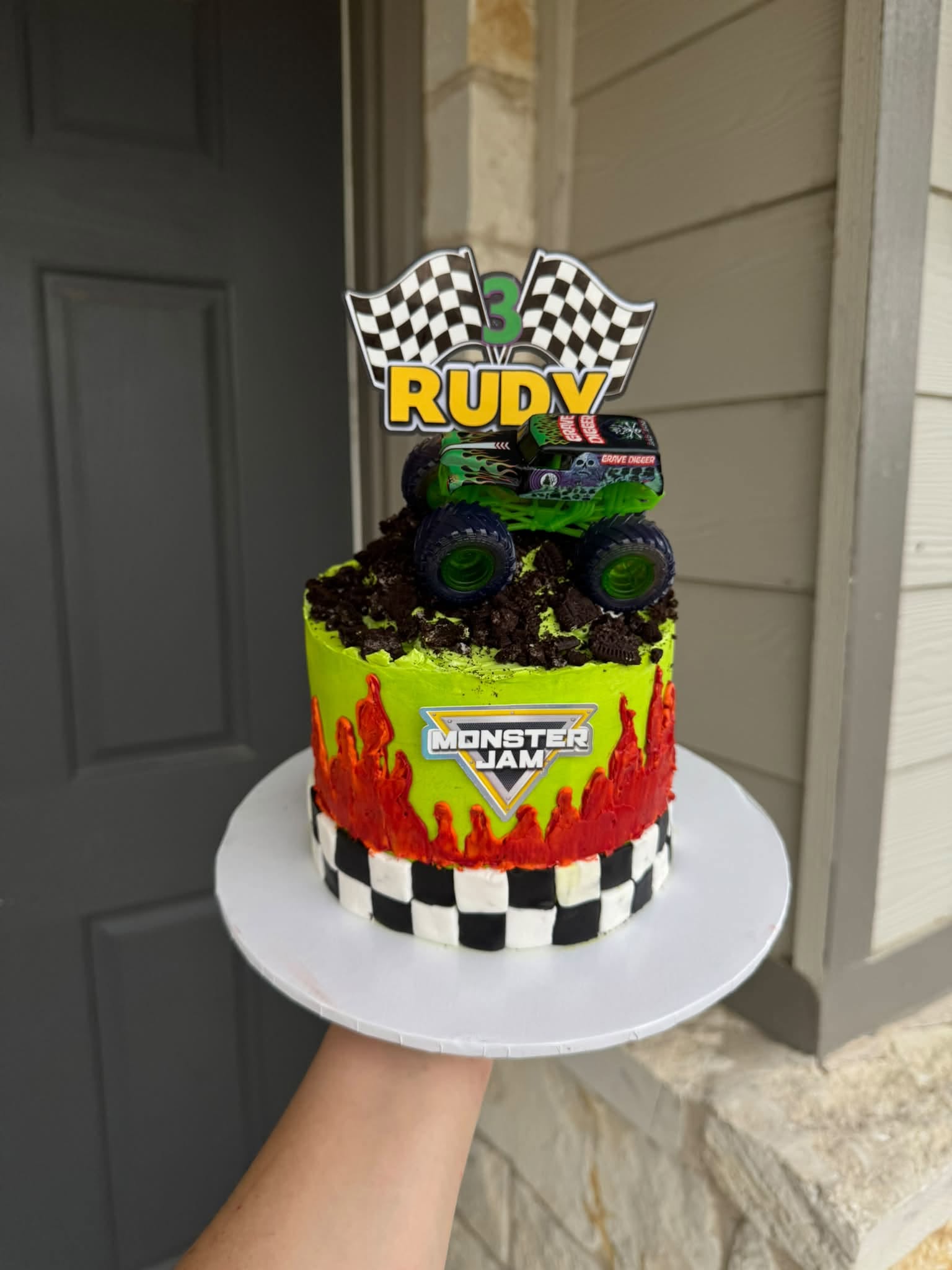 Custom Monster Jam birthday cake